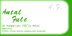 antal fule business card